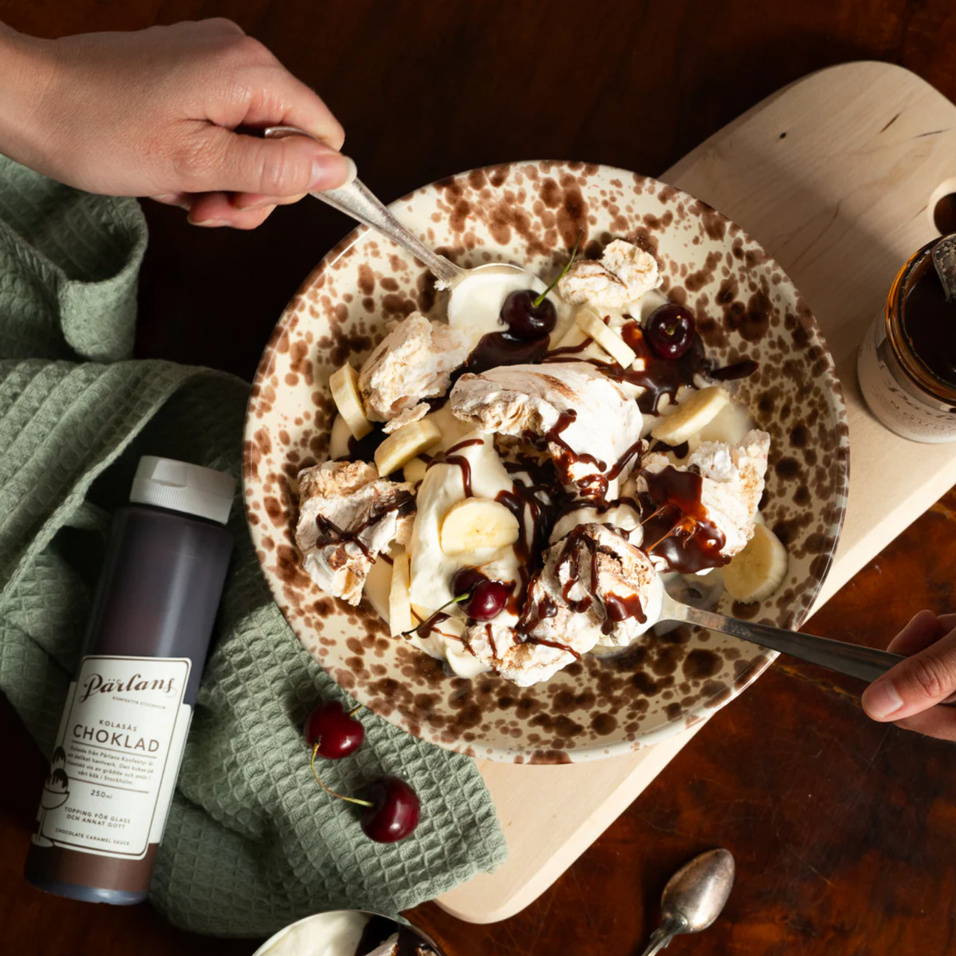 Karamelsaus Sjokolade squeeze