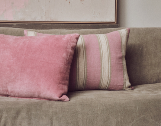 Velvet cushion rose 60x40cm