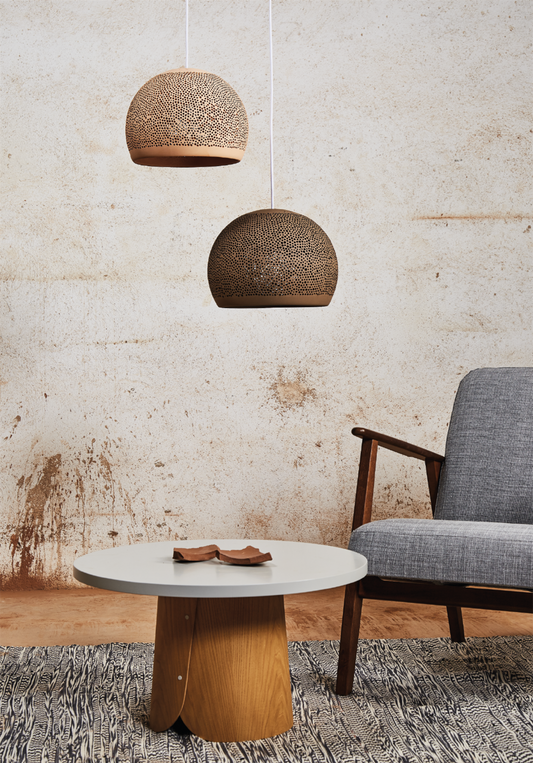 Sponge Up taklampe 30 light terracotta