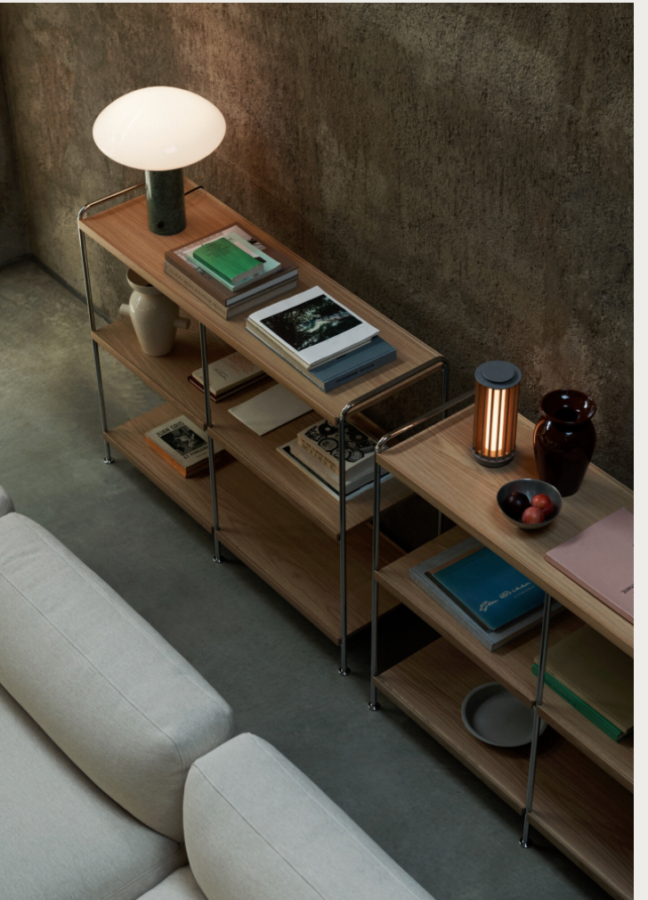 Alima NDS5 Shelving  Chrome/Oak 123x38x95 cm