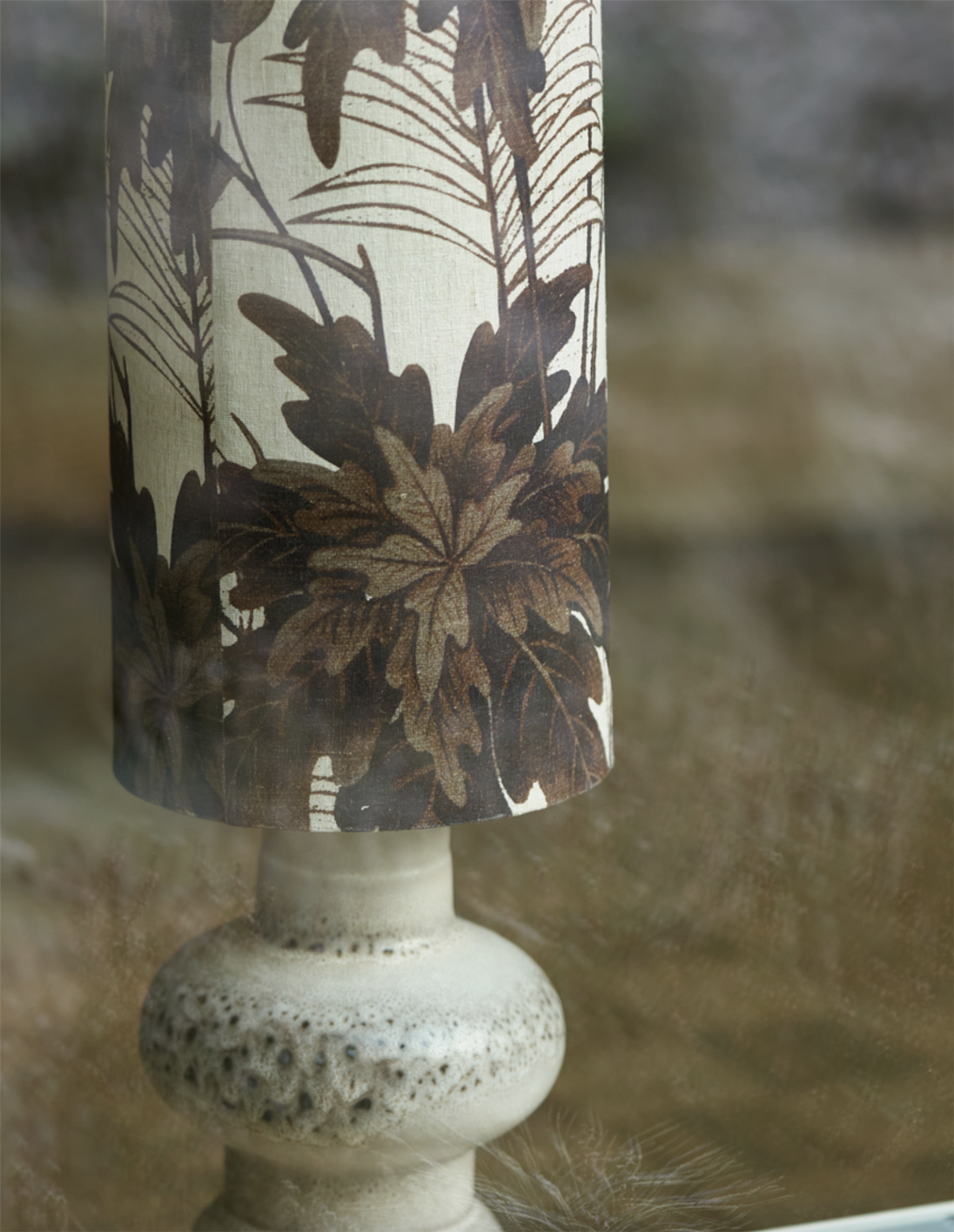 cylinder lampeskjerm floral xl