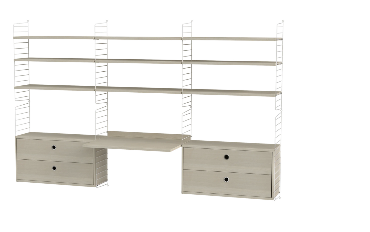 Workspace F White/Ash 240 cm