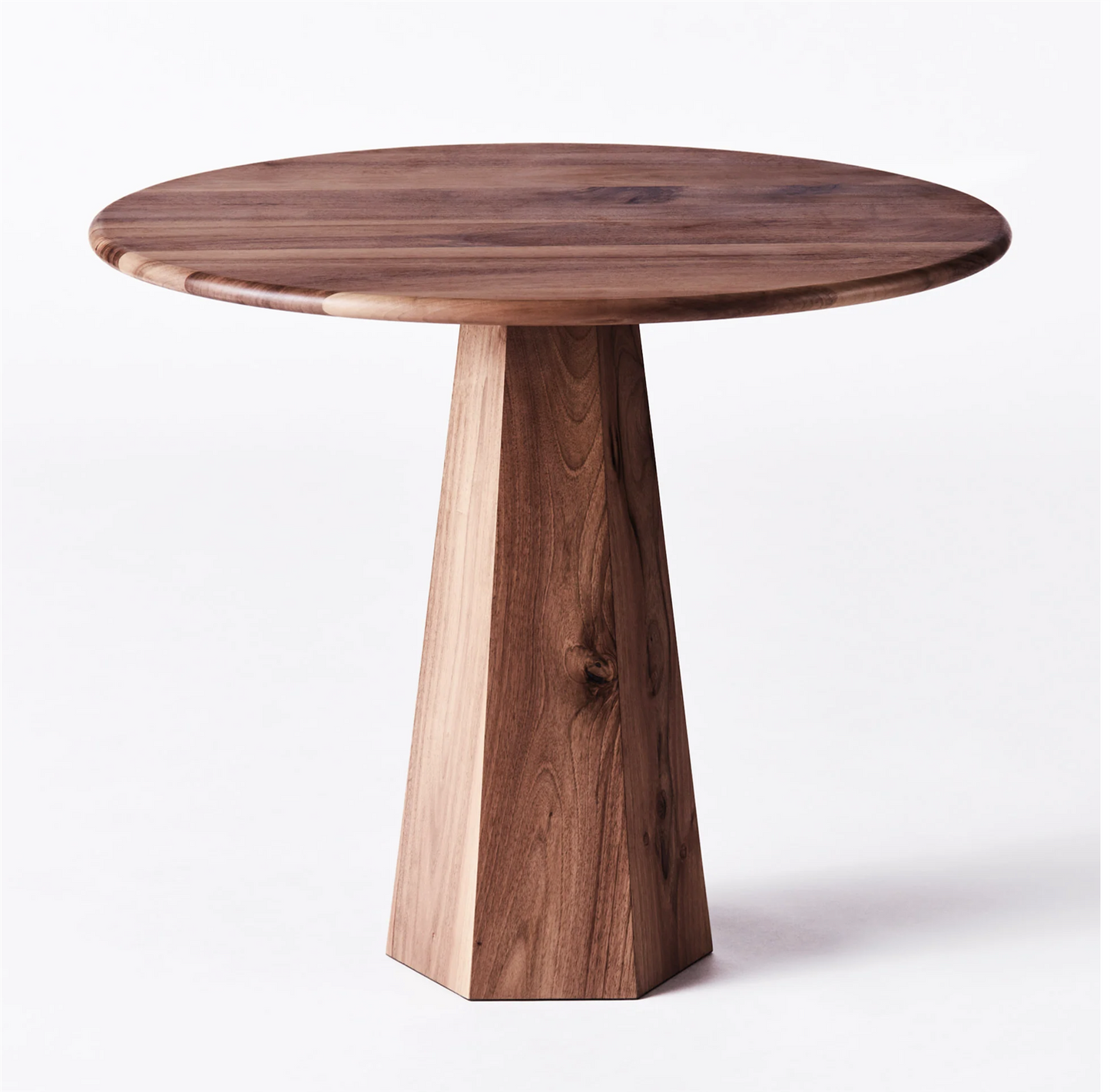 HEXAGON DINING TABLE WALNUT Ø 90 cm