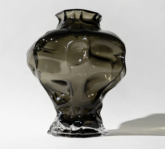 Ammonit glass vase new smoke