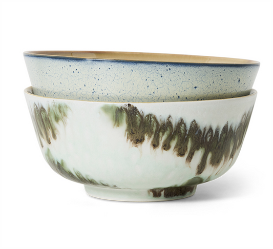 70s ramen bowl set of 2 Minimalist