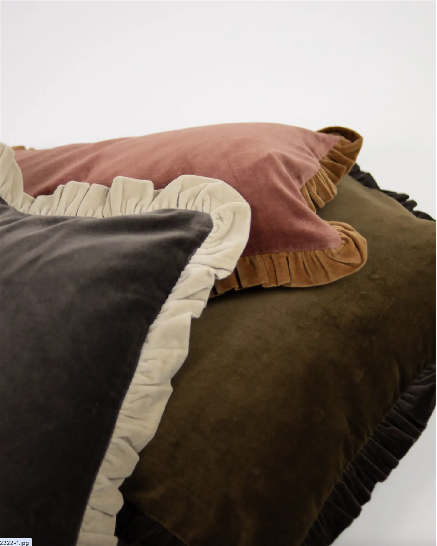 Doris Olivengrønn /kaffi 30x50 cm