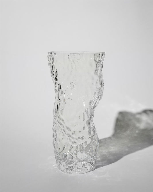 Ostrea Rock glass vase clear