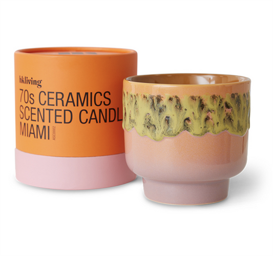 70s ceramics: scented candle Miami