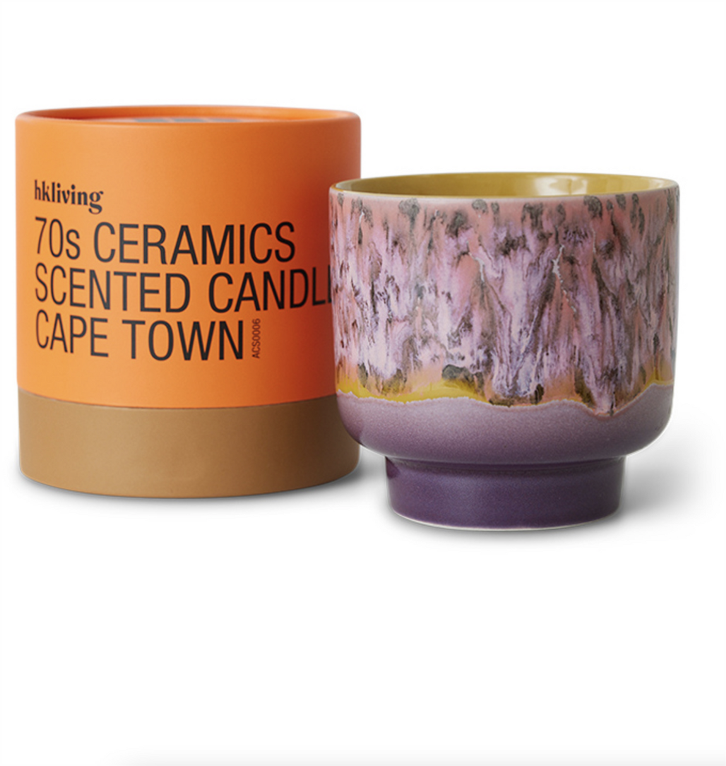 70s ceramics: scented candle Cape Town