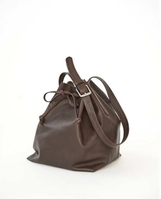 Full Grain Leather Bucket bag  brown