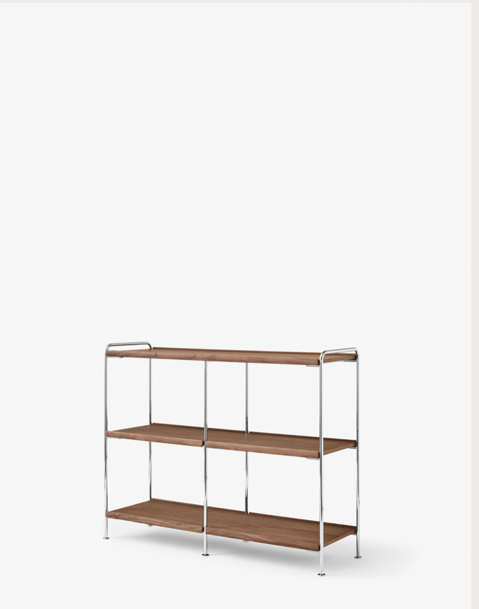 Alima NDS5 Shelving  Chrome/Walnut 123x38x95 cm