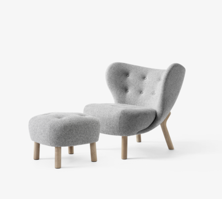 Pouf Little Petra ATD1 oiled oak w/hallingdal