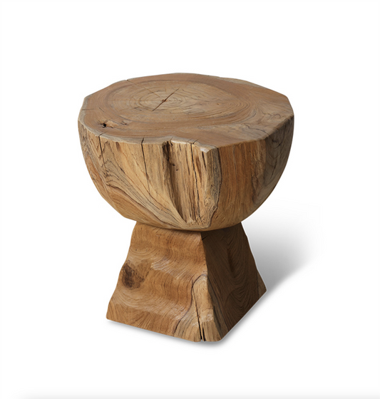 Arched wooden stool