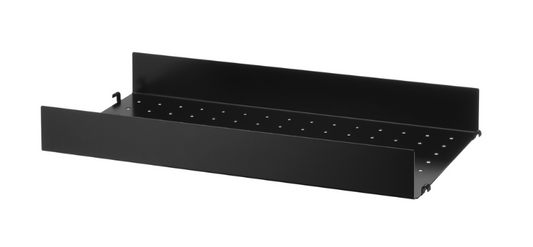 metal shelf high edge black 58x30