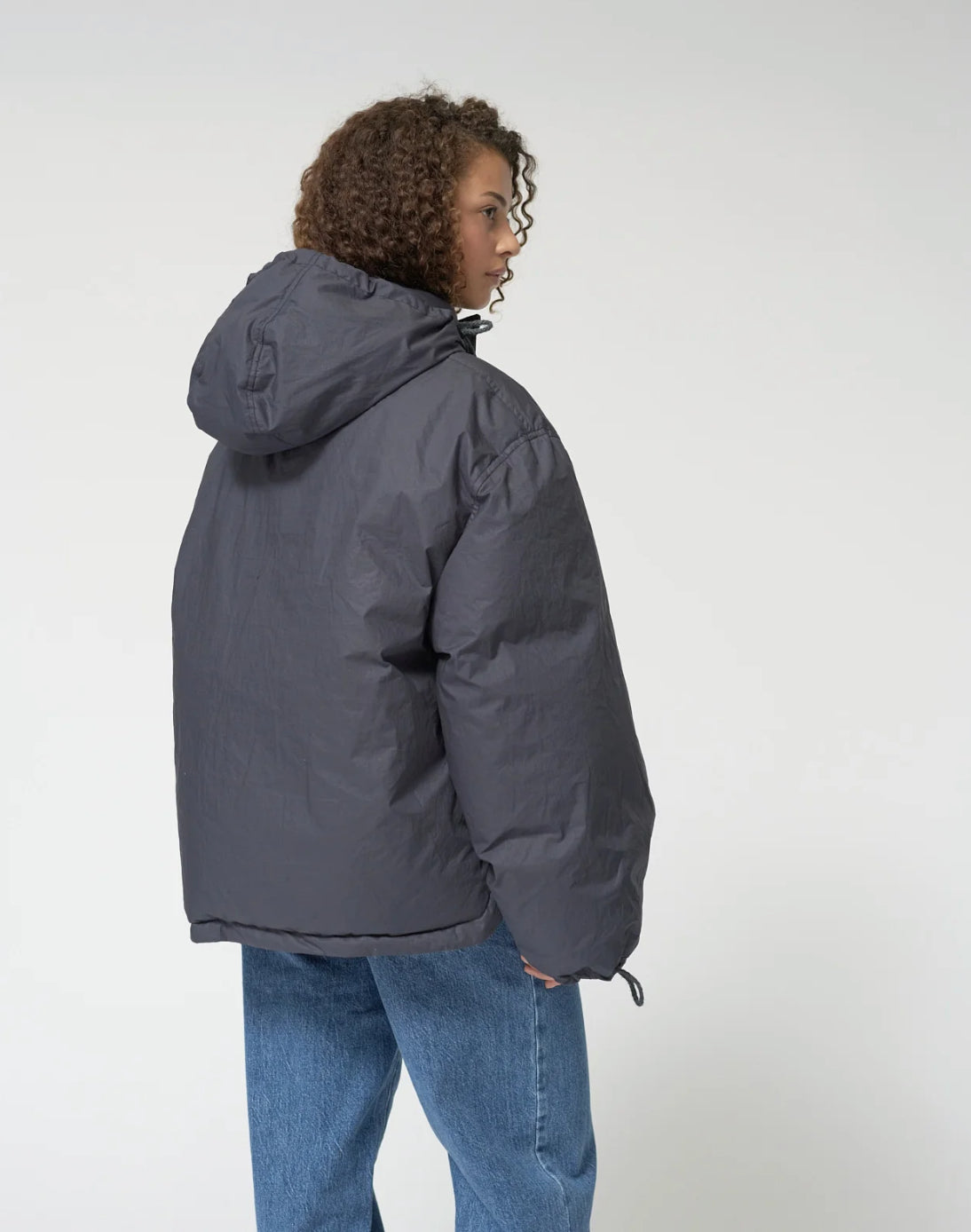 Re:down puffer jacket navy size 1
