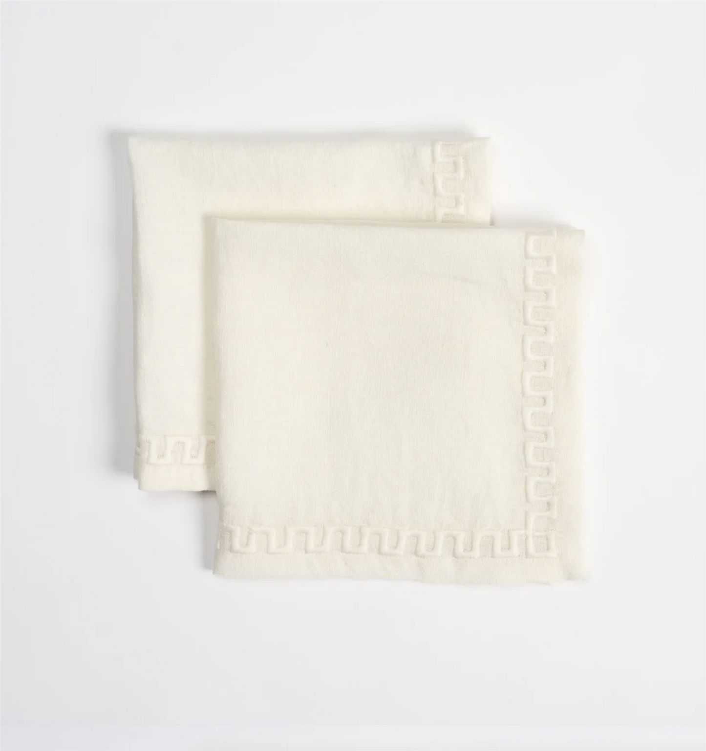 Frame linen napkin, white - pair of two 40x40 cm