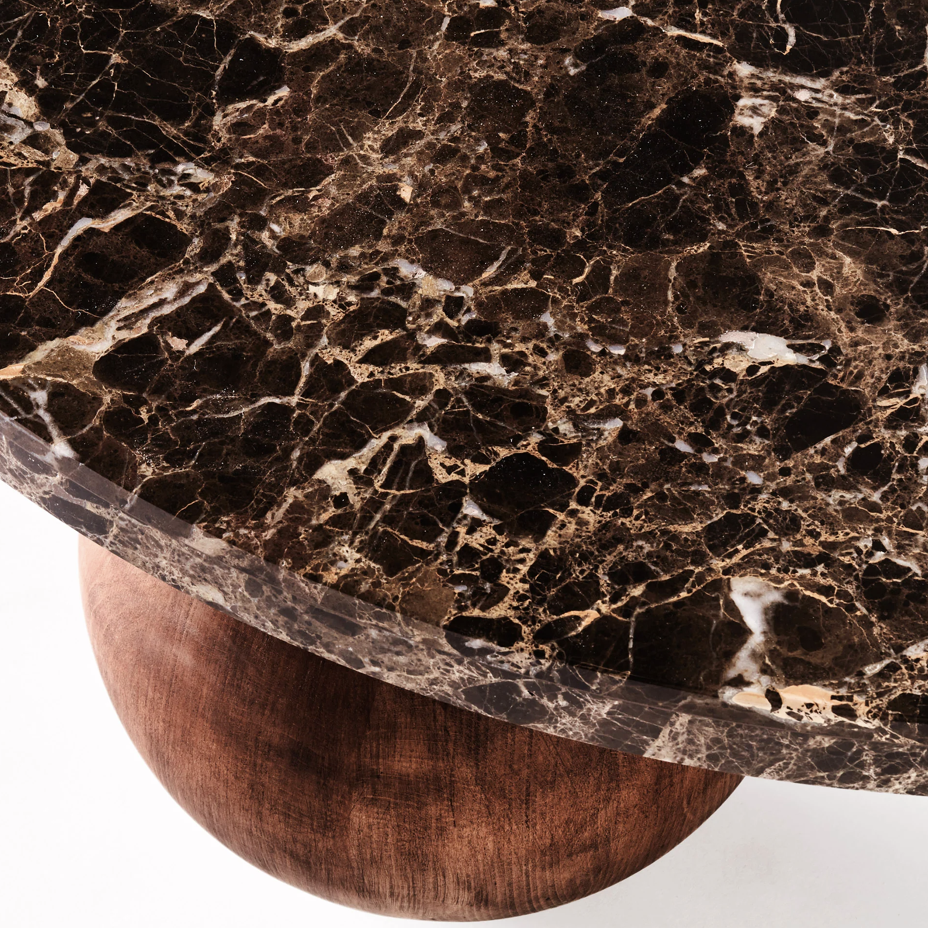 Sphere Round sofa table emparador marble 120