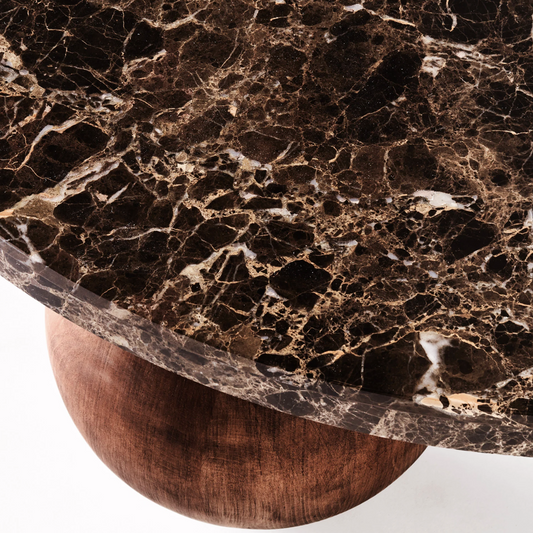 Sphere Round sofa table emparador marble 120