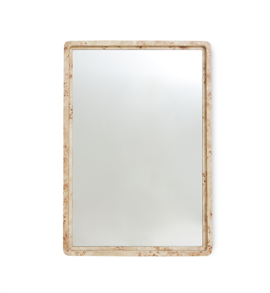 Burl wooden mirror 66x6x96cm