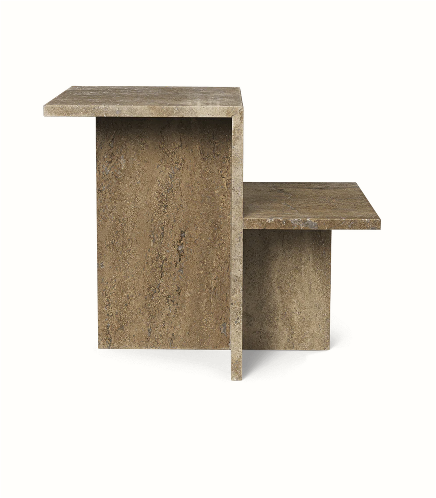 Distinct Side Table Travertin Brown
