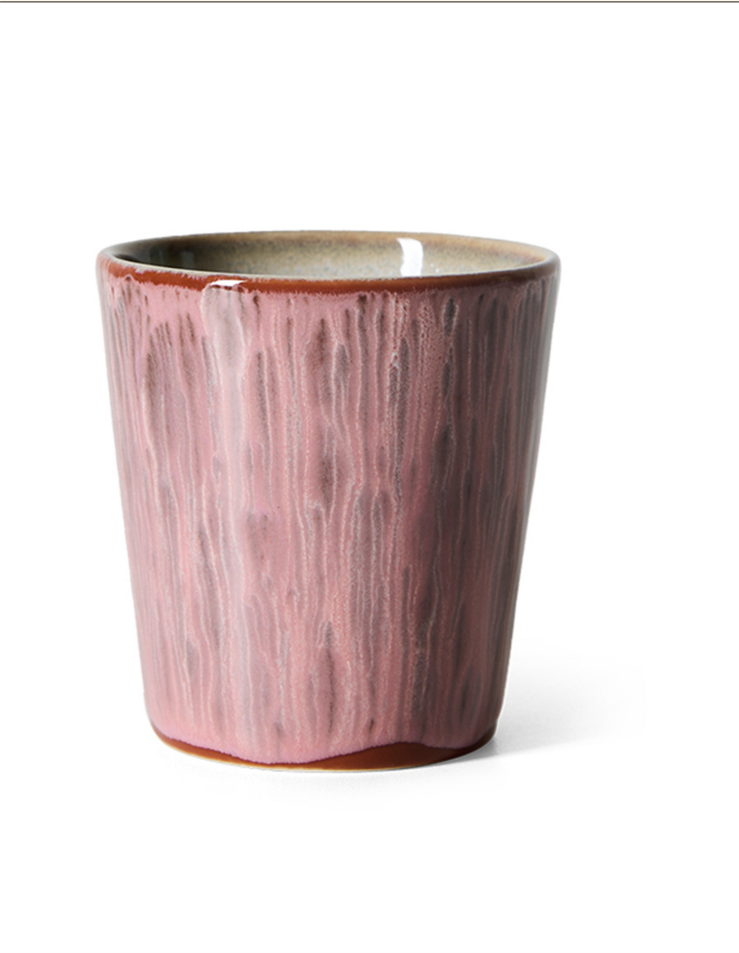 70s ceramics: coffee mug rhubarb