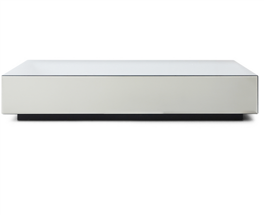 Mirror block coffee table clear, 80x120cm