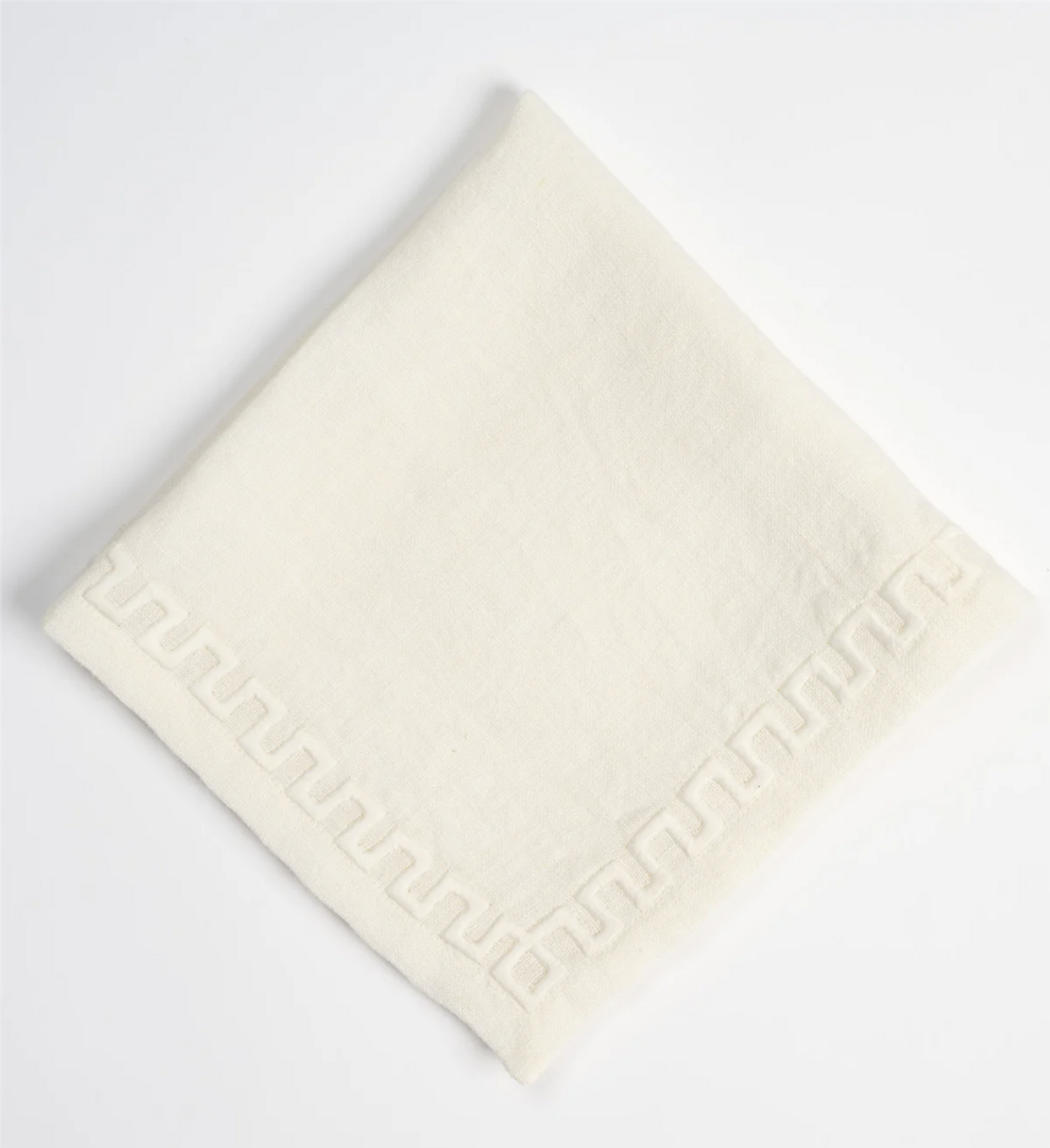 Frame linen napkin, white - pair of two 40x40 cm