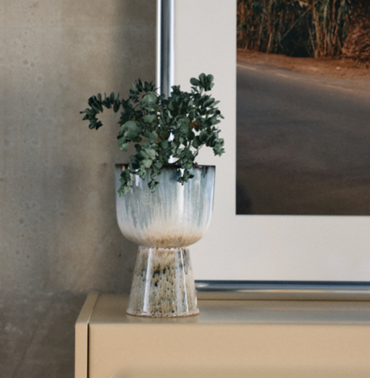 Retro flowerpot glacier