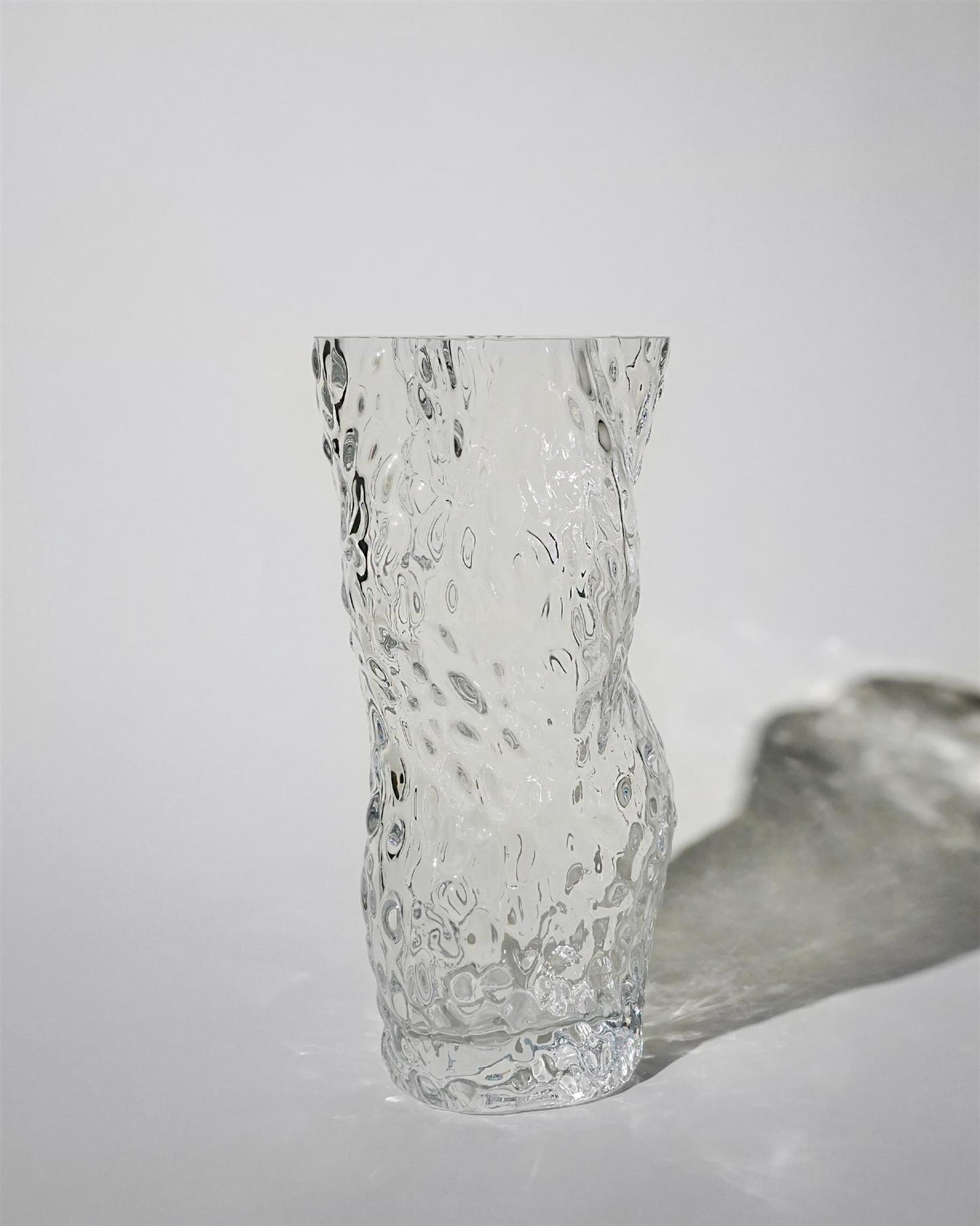 Ostrea Rock glass vase clear