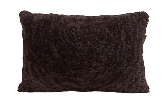 Lina pute lammeskinn 40x60 dark brown