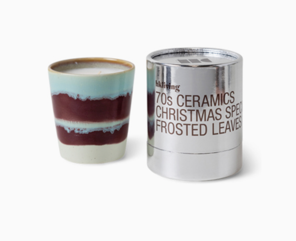 70s Christmas special frosted leaves duftlys i kopp