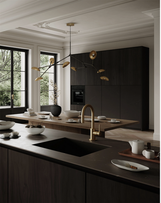 Drop chandelier brass