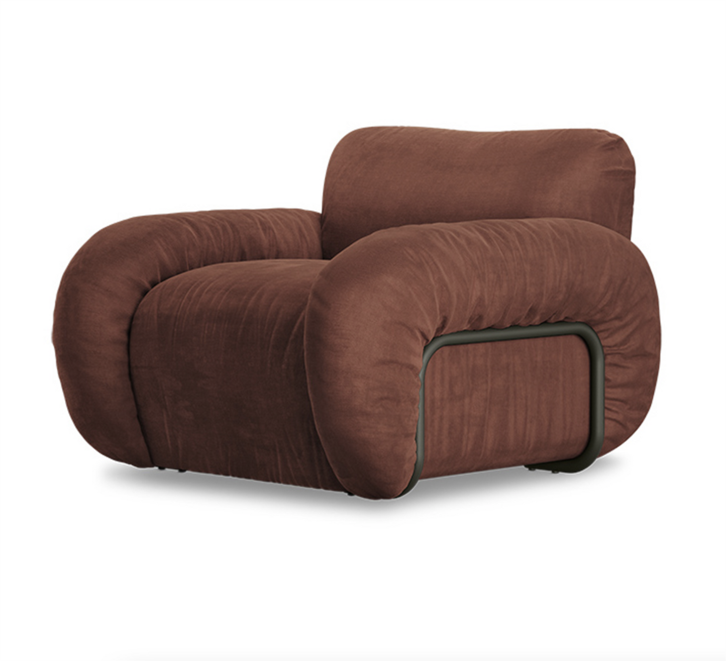 Arc lounge fauteuil, frame ash, royal velvet magnolia