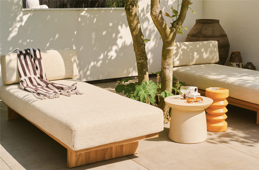 Outdoor Daybed Teak Natural