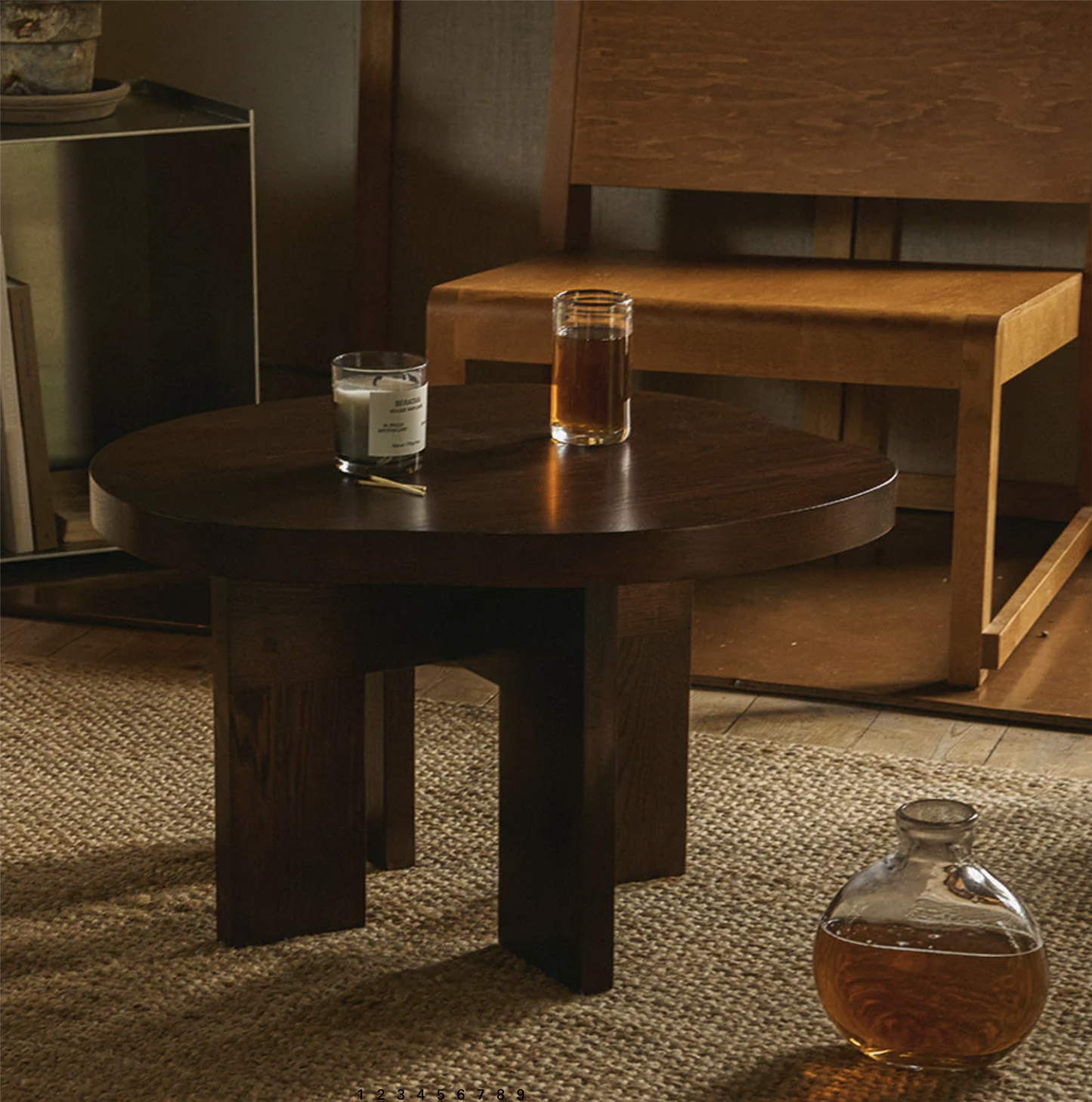 Farmhouse Side Table Dark Oak Pond H 37 / W 51 / L 58.8 cm