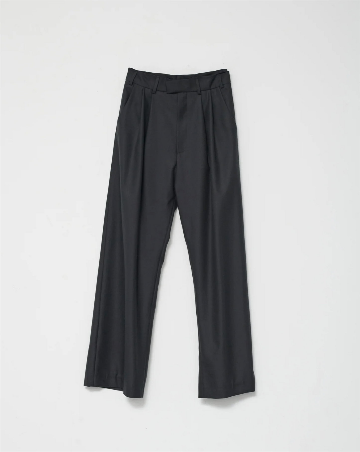 Fine wool box trousers black size 0