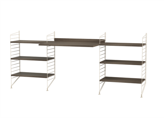 Workspace D Beige/walnut 200 cm
