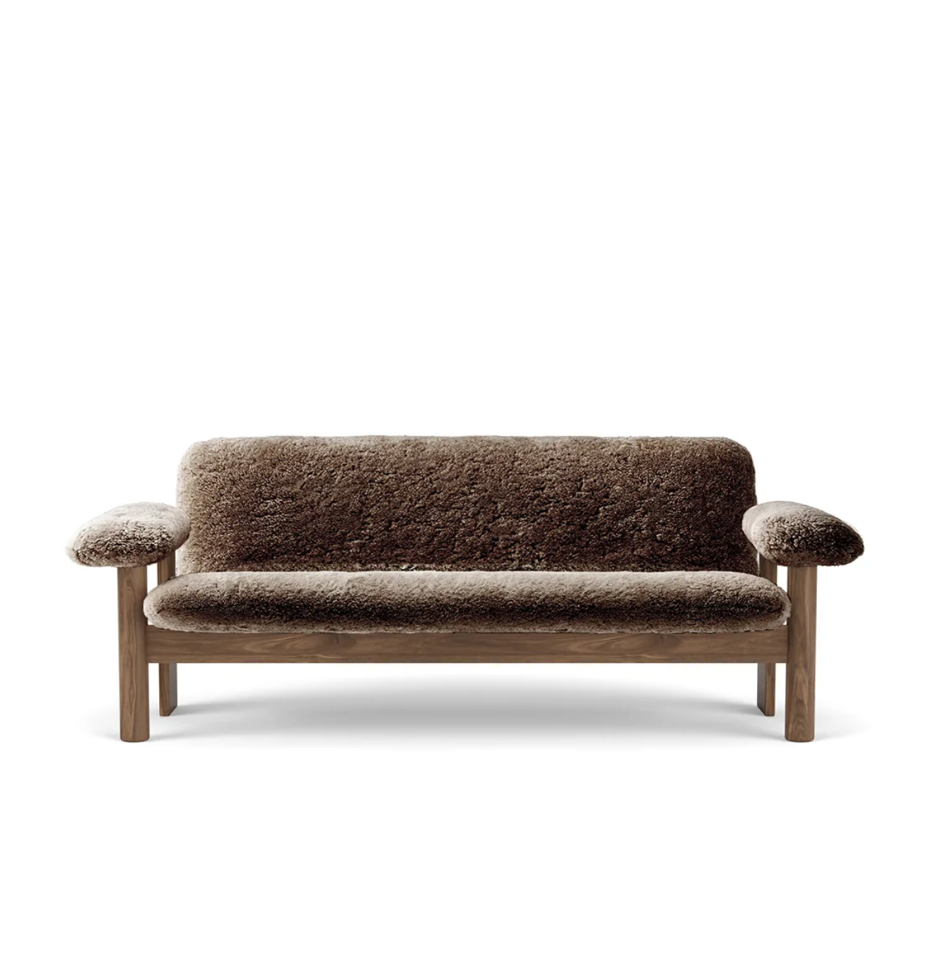 BRASILIA SOFA, SHEEPSKIN  SHARAH/ WALNUT