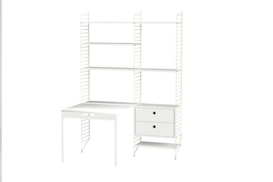 Workspace E Beige/White 140 CM