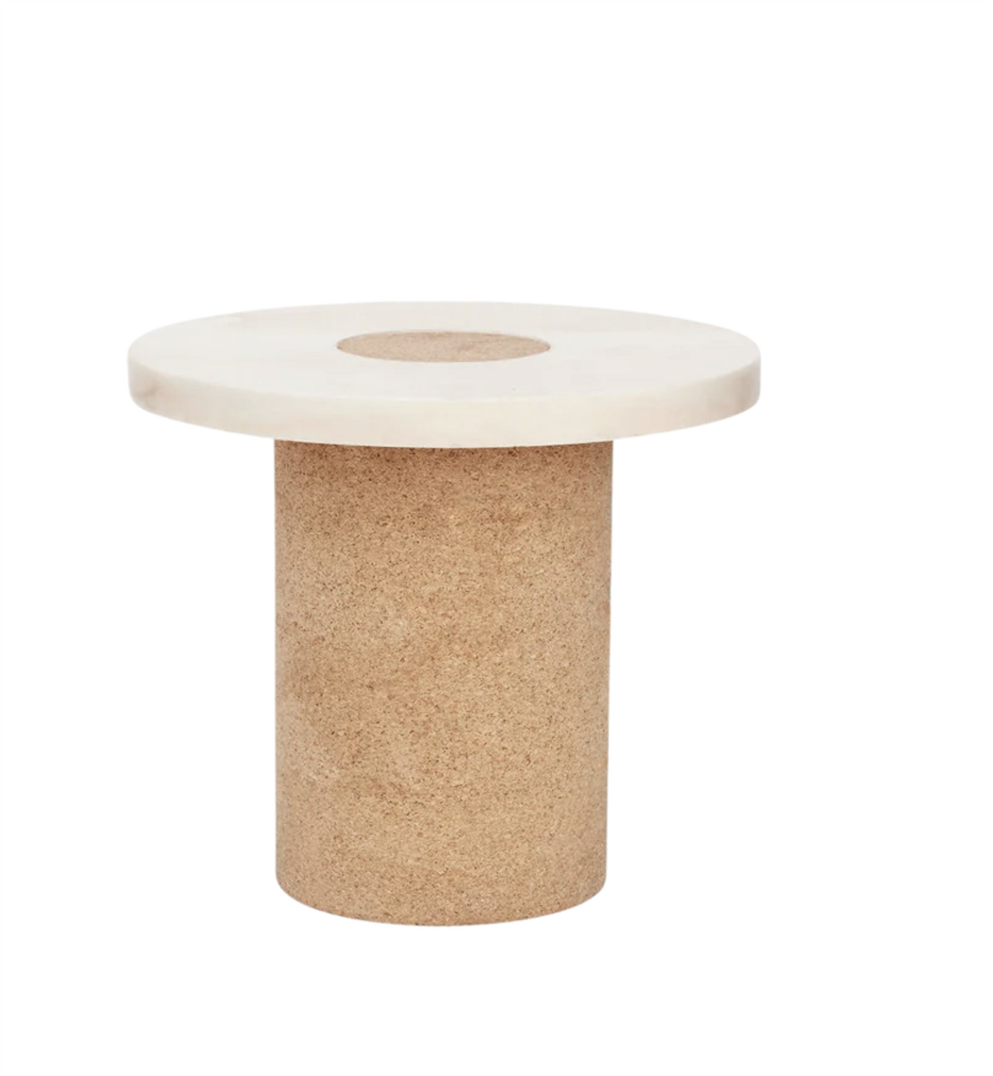 Elegant Small Sintra Table -White Marble Cork Ø 39