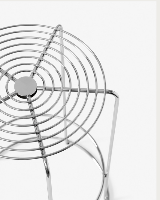 Wire Counter Stool VP15 Mirror Polished Steel