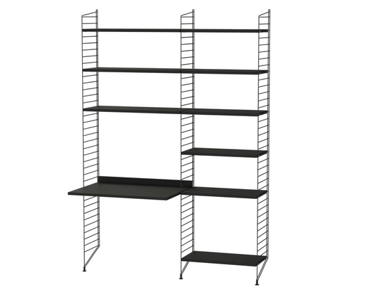 Workspace B Black/Black stained ash 140 cm