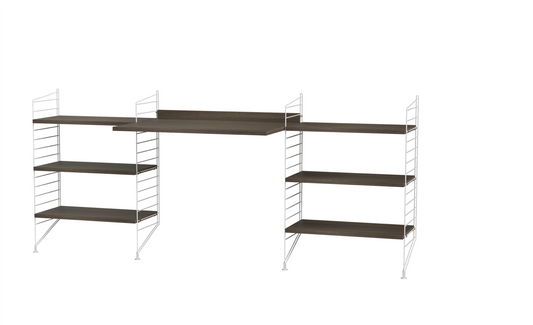 Workspace D White/walnut 200 cm