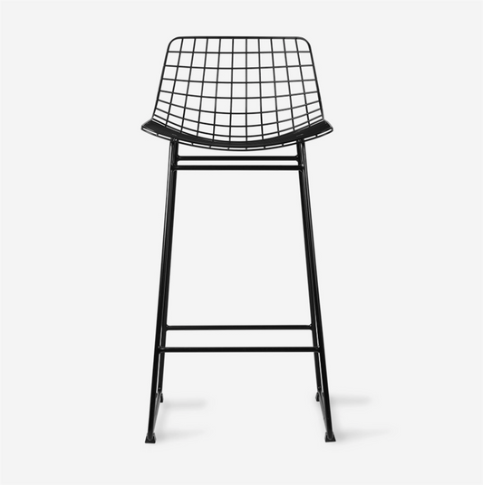 HK Living wire barstol 2 pk metall sort