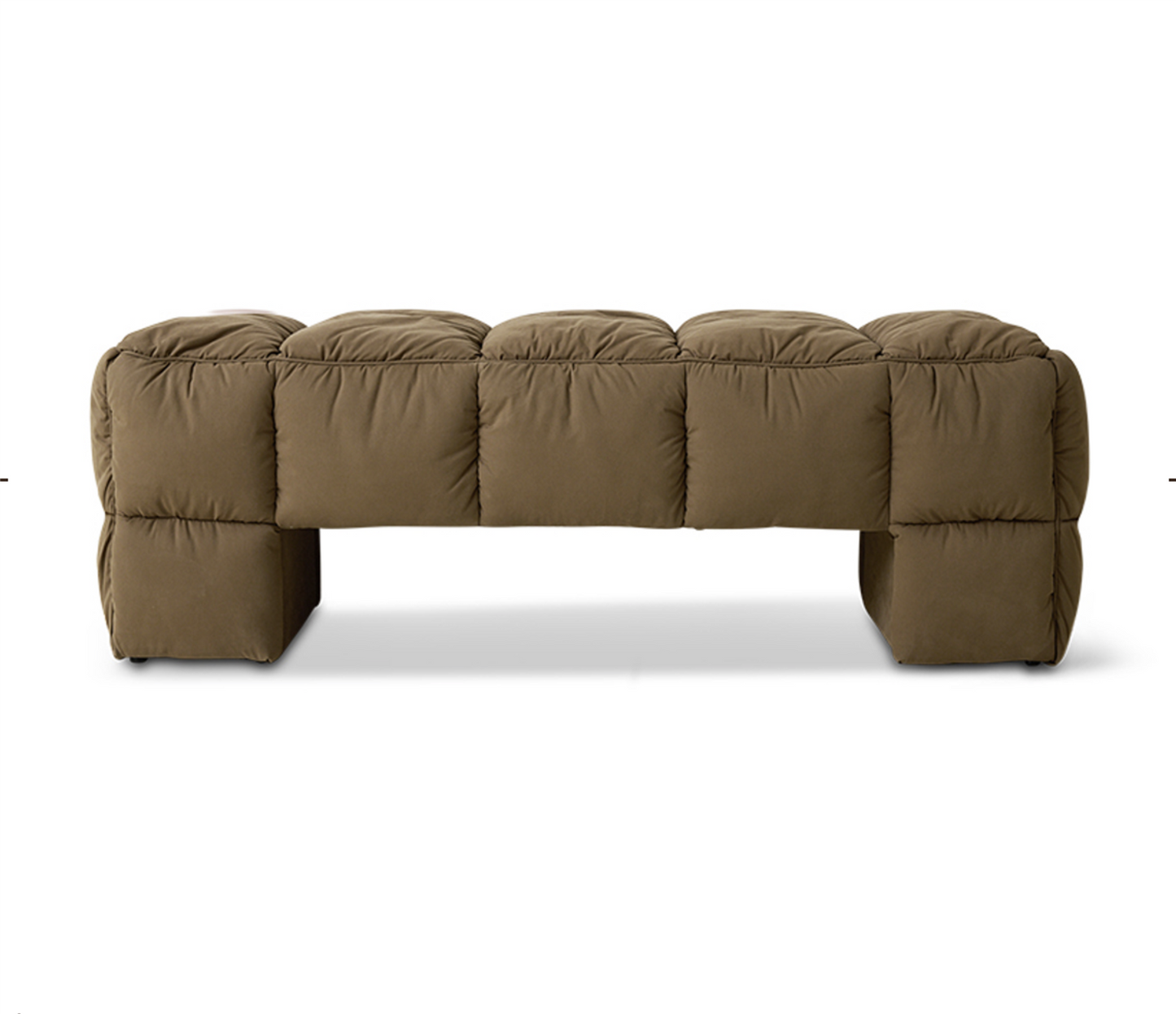 Puffy lobby bench , Olive