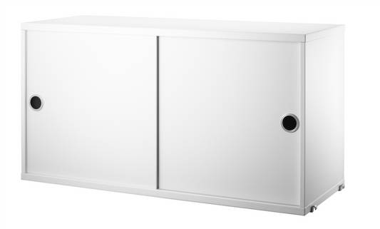 cabinet with sliding doors white 78x30 /42 h