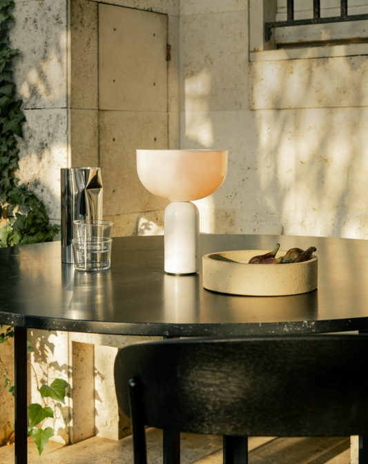 Kizu portable lampe marble white