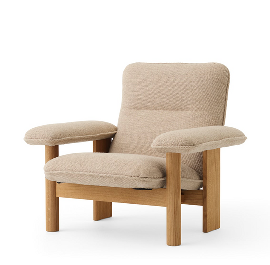 Brasilia lounge chair boucle oak