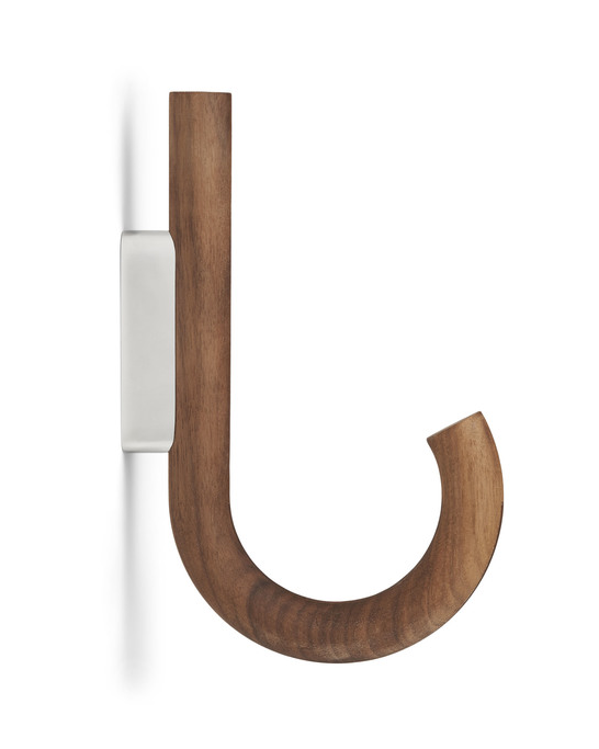 hook hanger  Walnut chrome