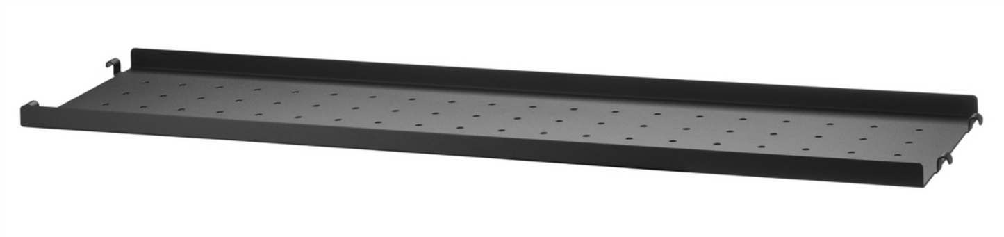 metal shelf low edge black 78x20